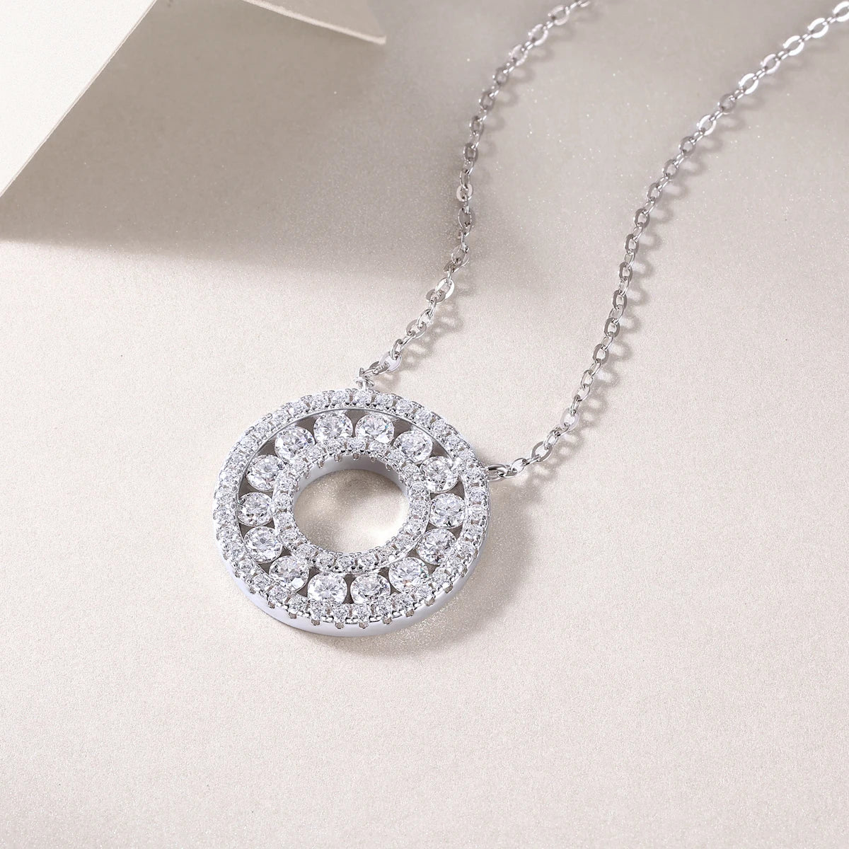 Evaloir Radiant Halo Circle Necklace