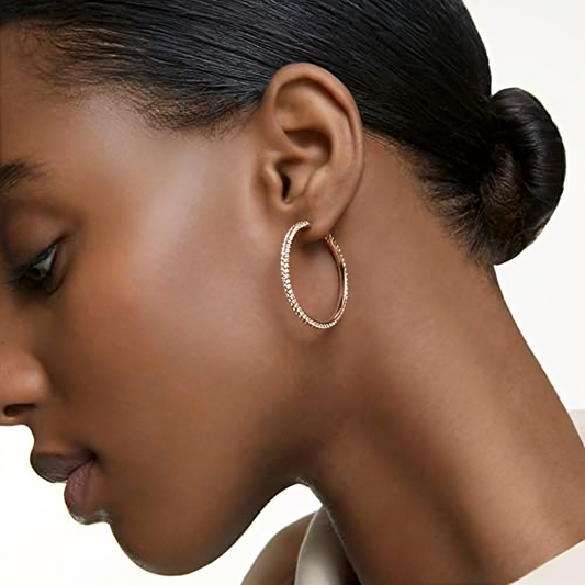 Evaloir Grandeur Pavé Hoop Earrings