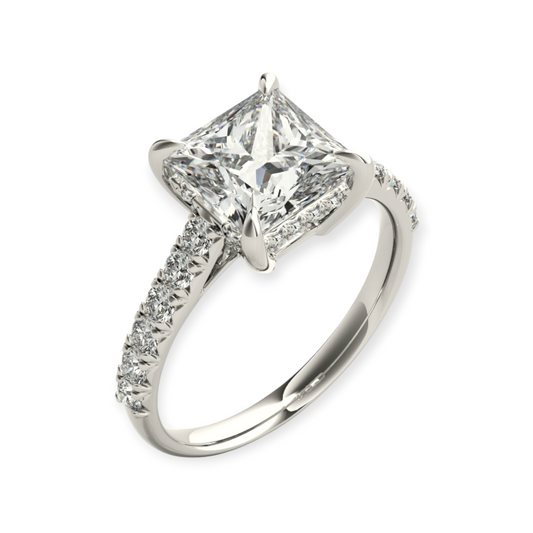 Evaloir Crest Princess Engagement Ring