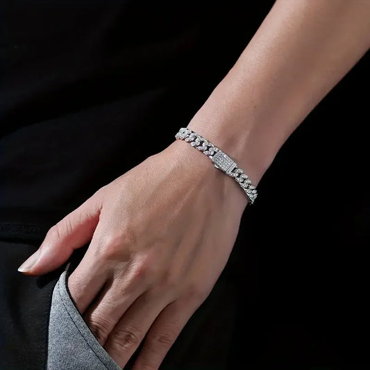 Evaloir Diamond Cuban Link Bracelet