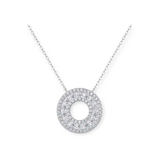 Evaloir Radiant Halo Circle Necklace