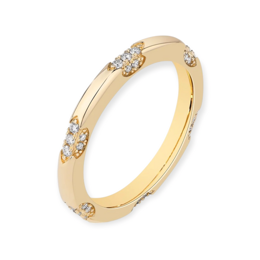 Evaloir Flora Pavé Moissanite Ring
