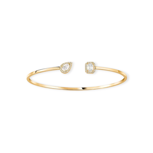 Exquisite Diamond Open Bangle Bracelet